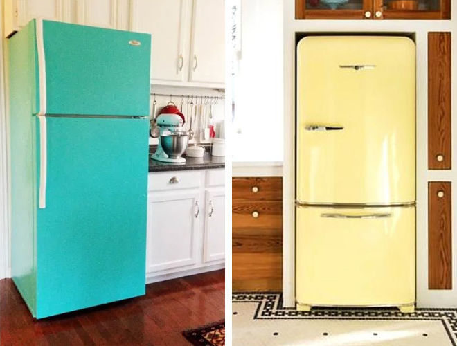 Холодильник под окном на кухне - варианты оформления и отделки