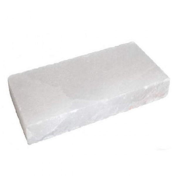 Кирпич белой гималайской соли 200х100х100 мм для бани и сауны (гладкий)