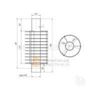 Каменка на трубе ДобросталЬ (высота 700 мм, диаметр 114 мм) КТД69 фото 2