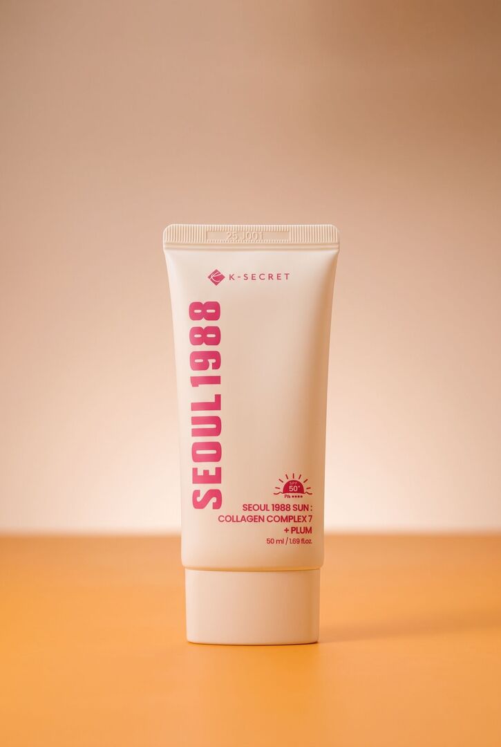 Солнцезащитный крем K-Secret Seoul 1988 Sun: Collagen Complex 7 + Plum 50мл