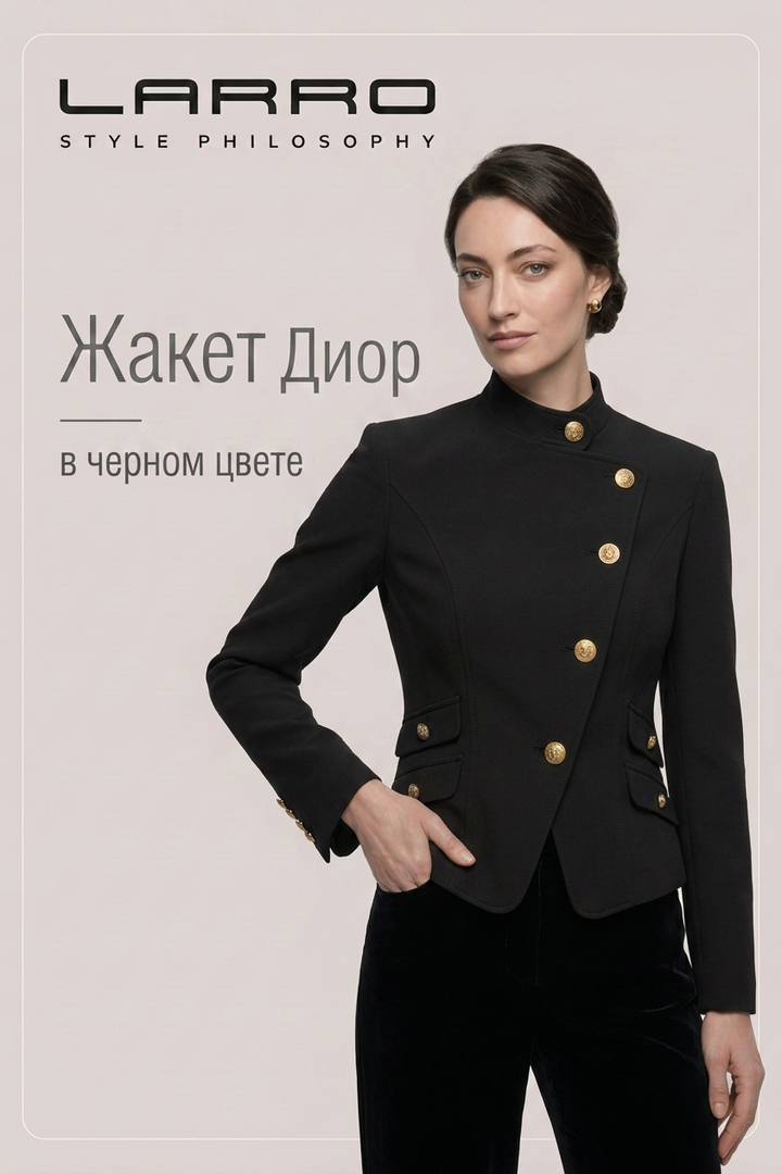 Жакет Диор в черном цвете Larro