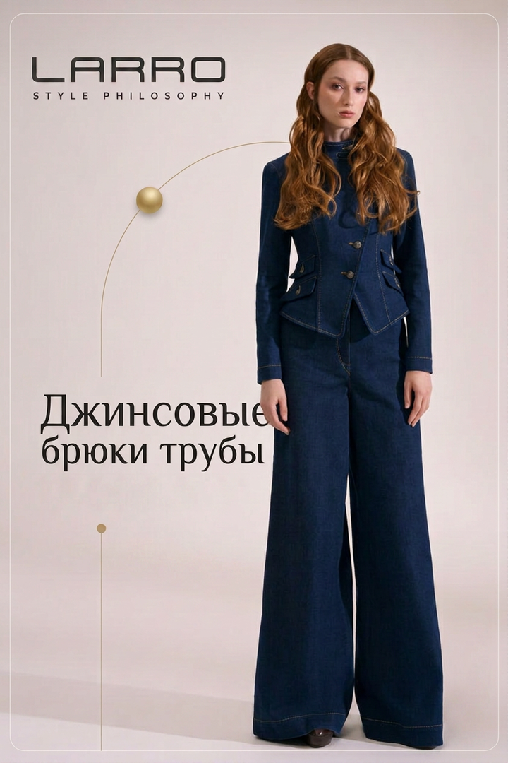 Джинсовые брюки трубы Larro