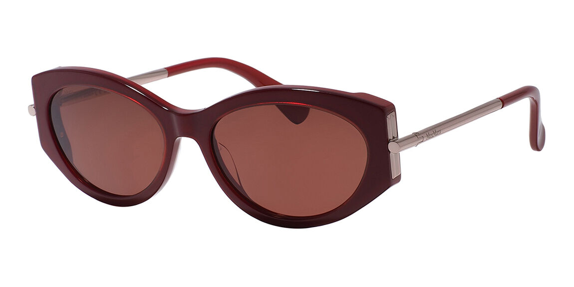 Солнцезащитные очки женские пластиковые бордовые Max Mara 0167 69S