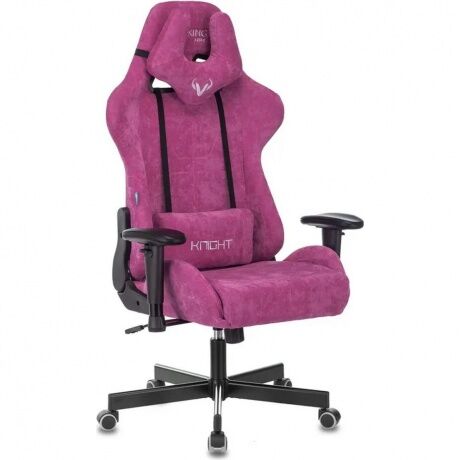 Кресло компьютерное Бюрократ Zombie Viking Knight Fabric малиновый хорошее