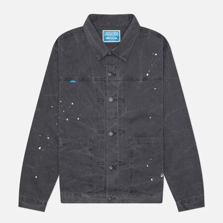 Мужская куртка ветровка Liberaiders Garment Dyed Trucker, цвет серый 730052601-L005 фото 1